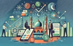 A professional and modern illustration depicting the significant growth in digital transactions in Pakistan. Include elements like mobile banking, dig