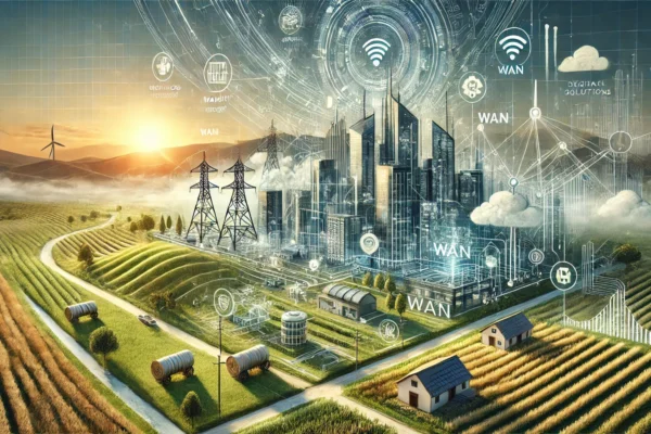 A modern landscape image representing a strategic partnership in digital transformation and connectivity in Pakistan. The scene includes elements of a