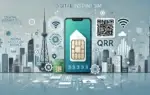 landscape image representing the launch of a digital Instant SIM service. The image should feature elements like a smartphone with a SIM card,